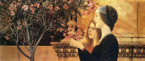 Two Girls with Oleander Gustav Klimt